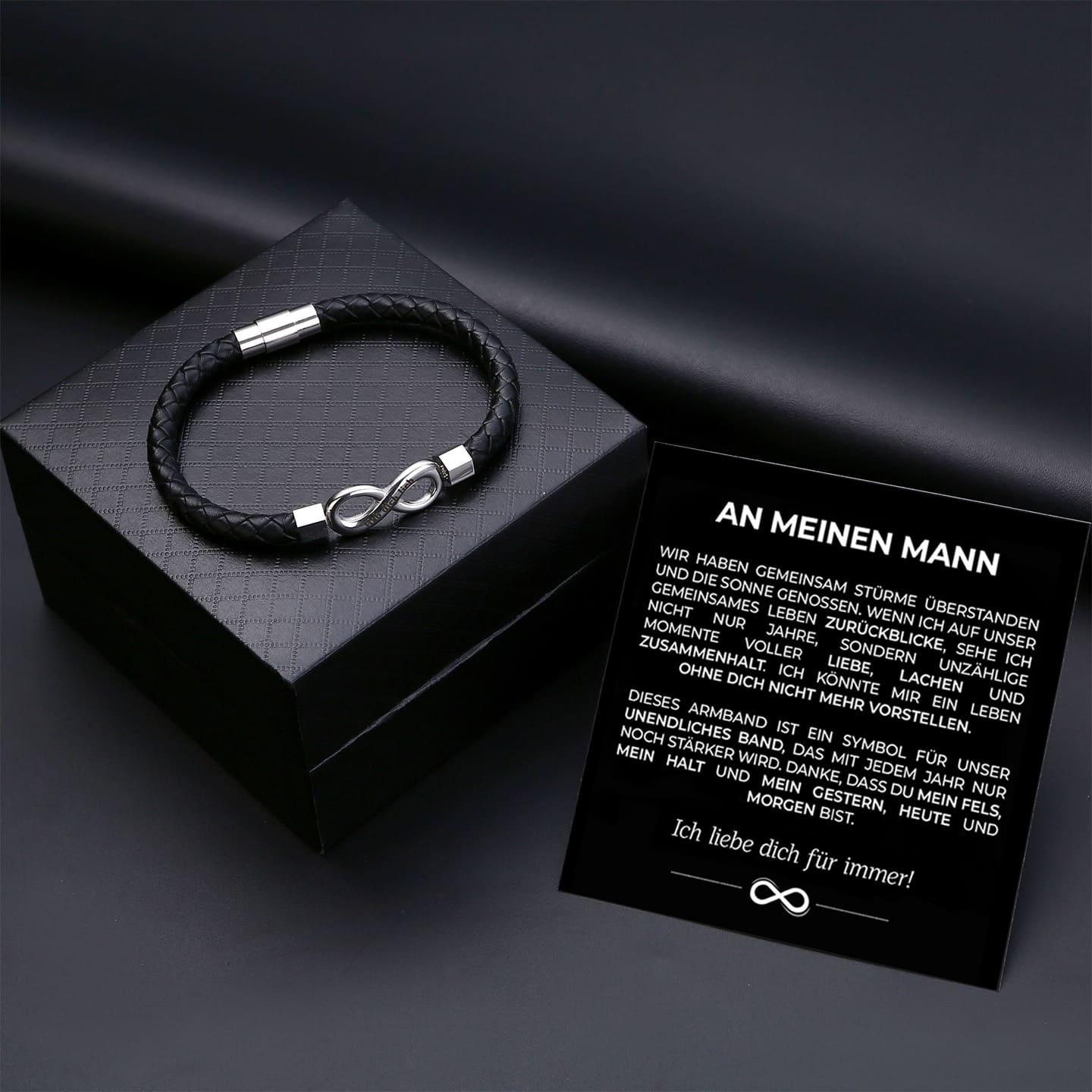 An meinen Mann - Wir gegen die Welt - Personalisiertes Unendlichkeits-Armband