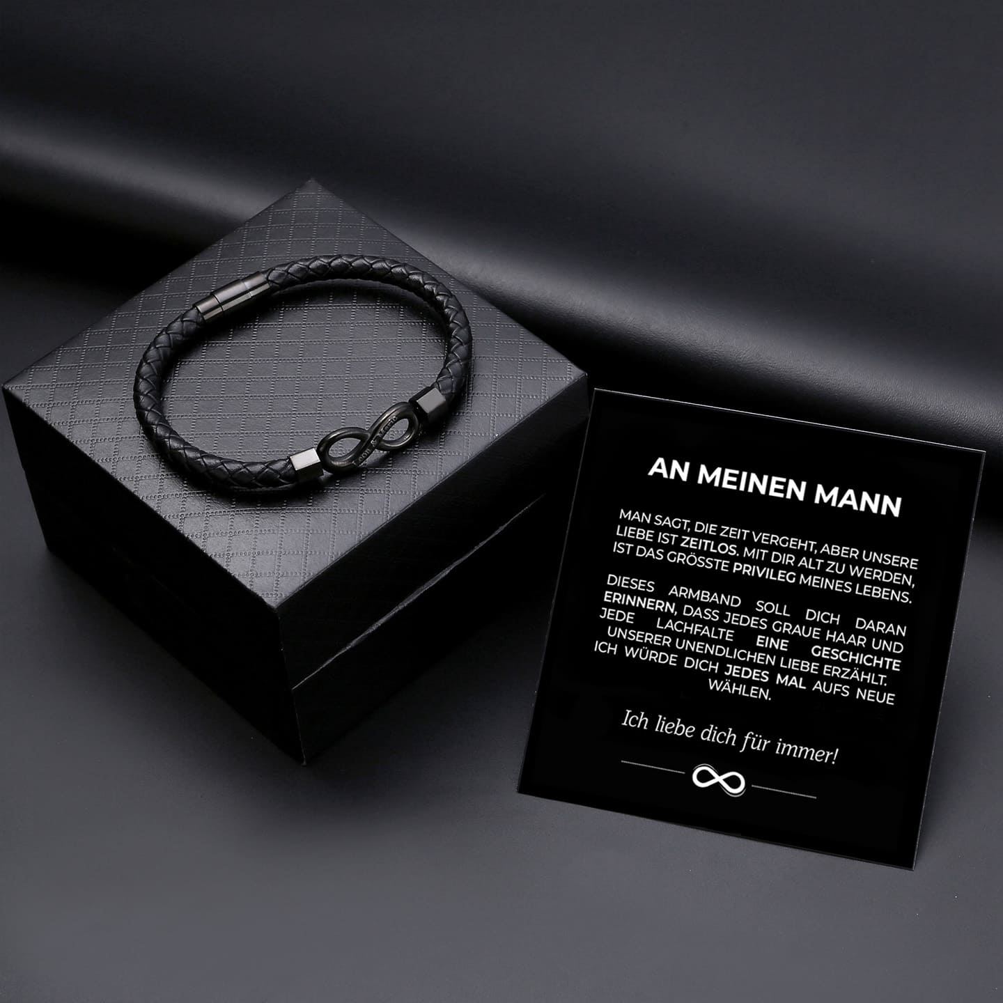 An meinen Mann - Gemeinsam alt werden - Personalisiertes Unendlichkeits-Armband