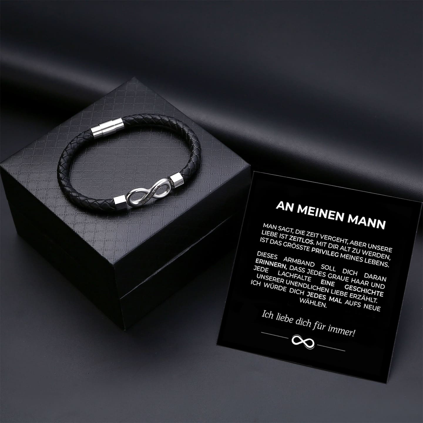An meinen Mann - Gemeinsam alt werden - Personalisiertes Unendlichkeits-Armband