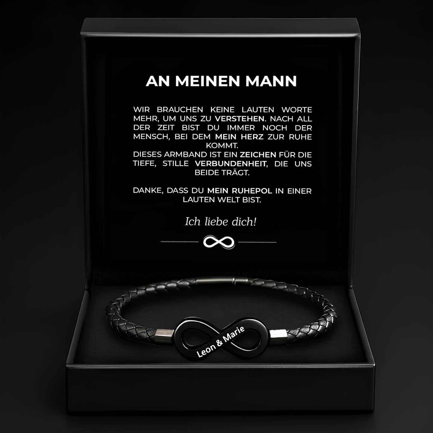 An meinen Mann - Seelenverwandtschaft - Personalisiertes Unendlichkeits-Armband