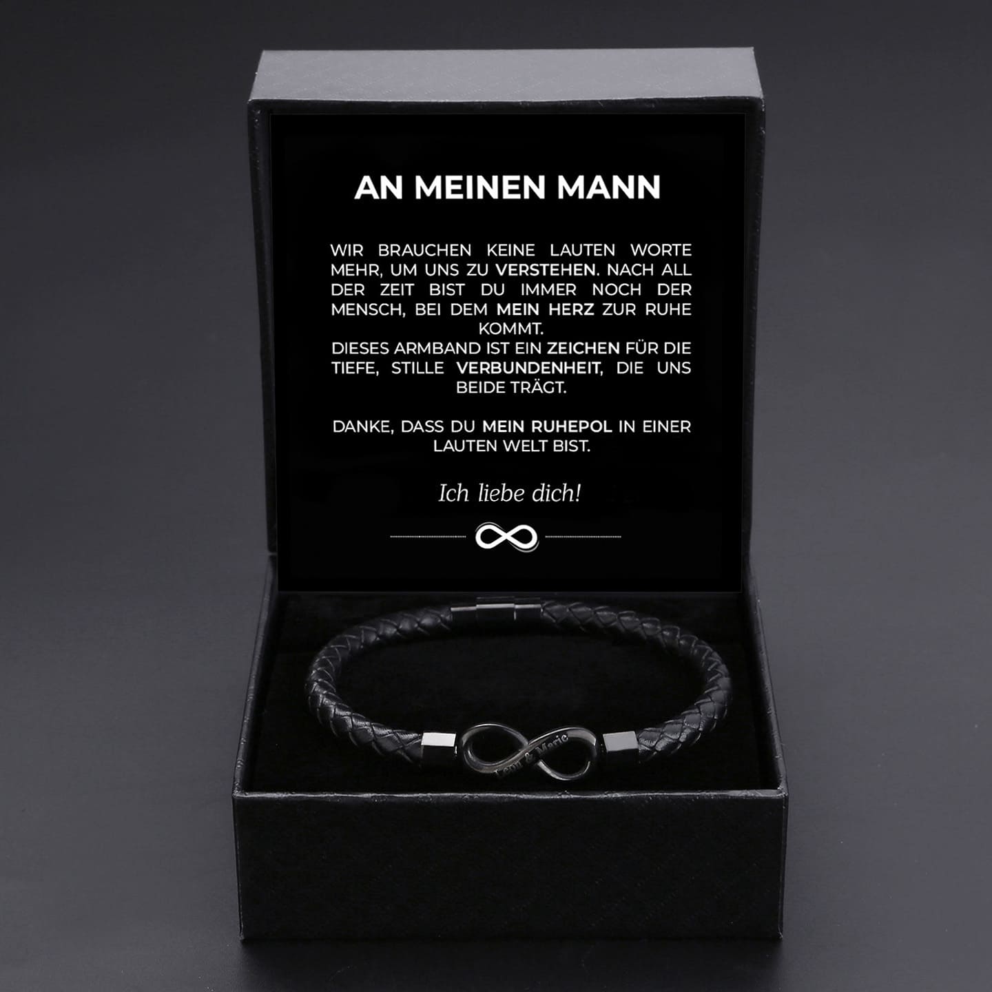 An meinen Mann - Seelenverwandtschaft - Personalisiertes Unendlichkeits-Armband