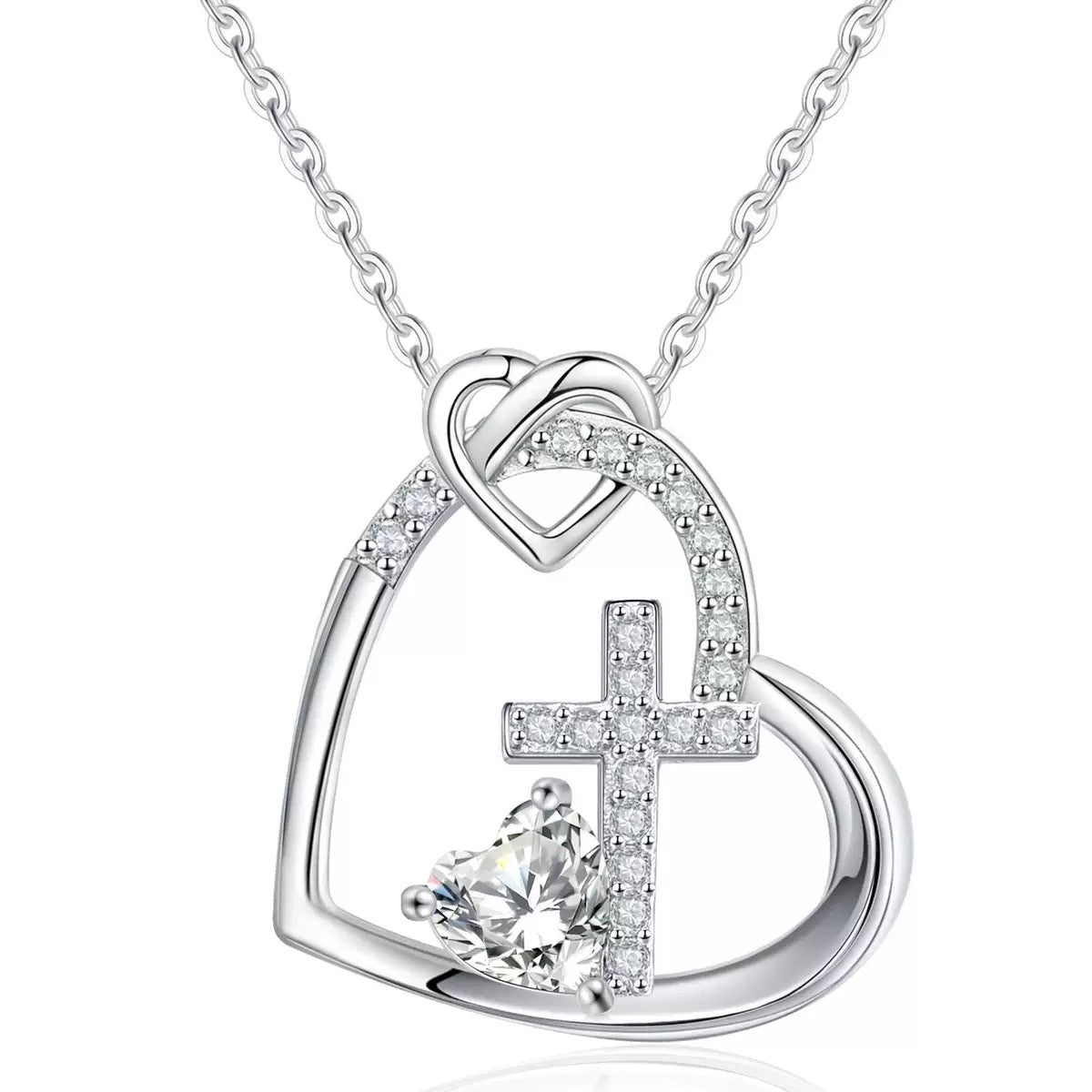 An meine Frau - Kreuz-Herz Halskette