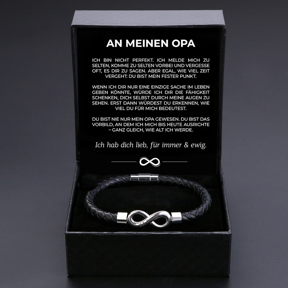 An meinen Opa - Personalisiertes Unendlichkeits-Armband