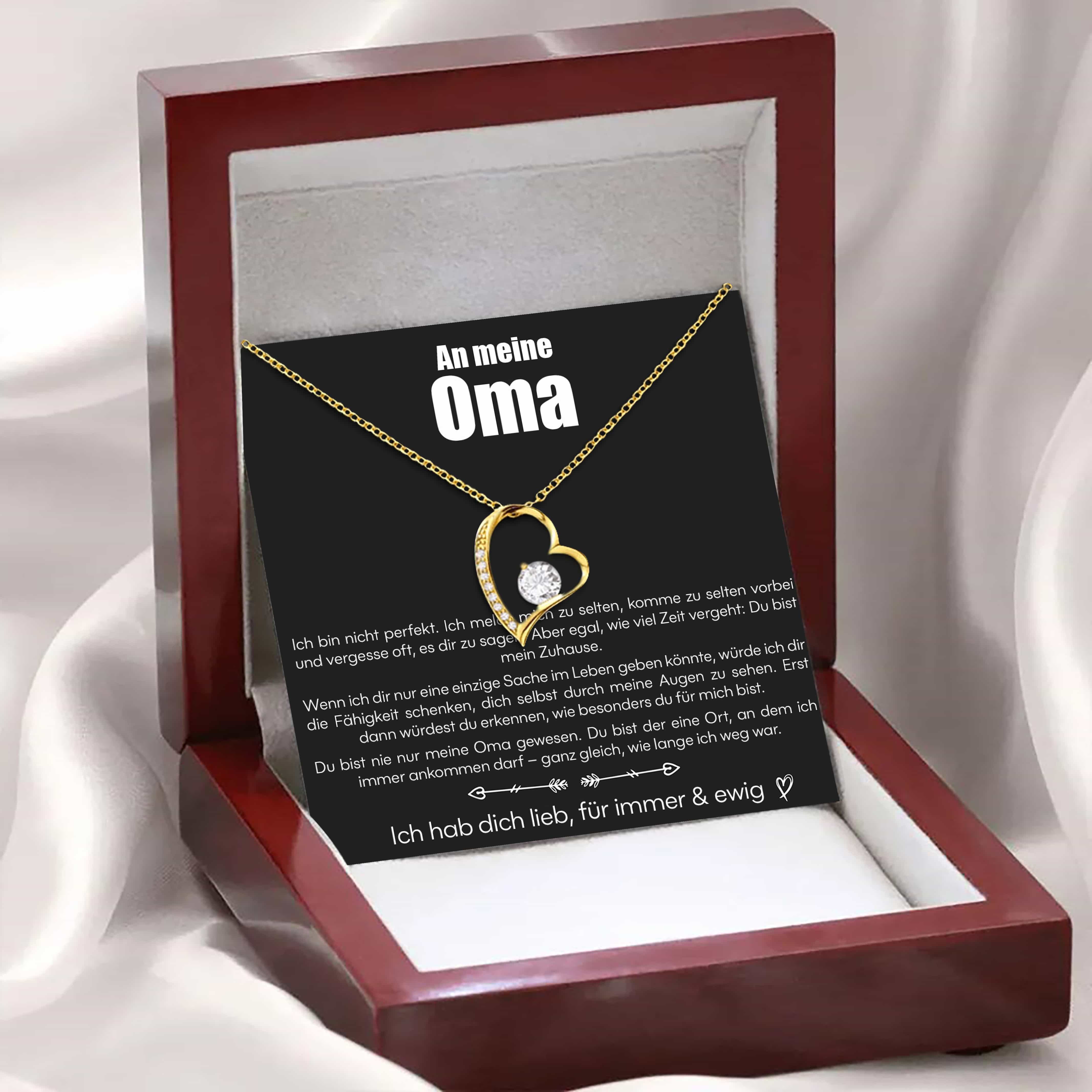 An meine Oma - 14k Weißgold Ausführung Halskette