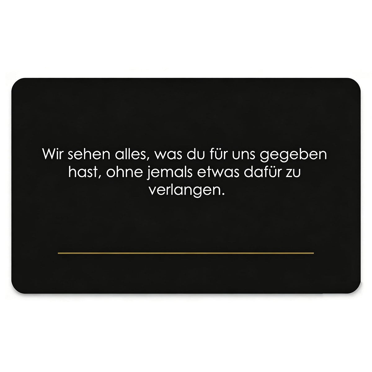 Wertschätzungs Metall Karte