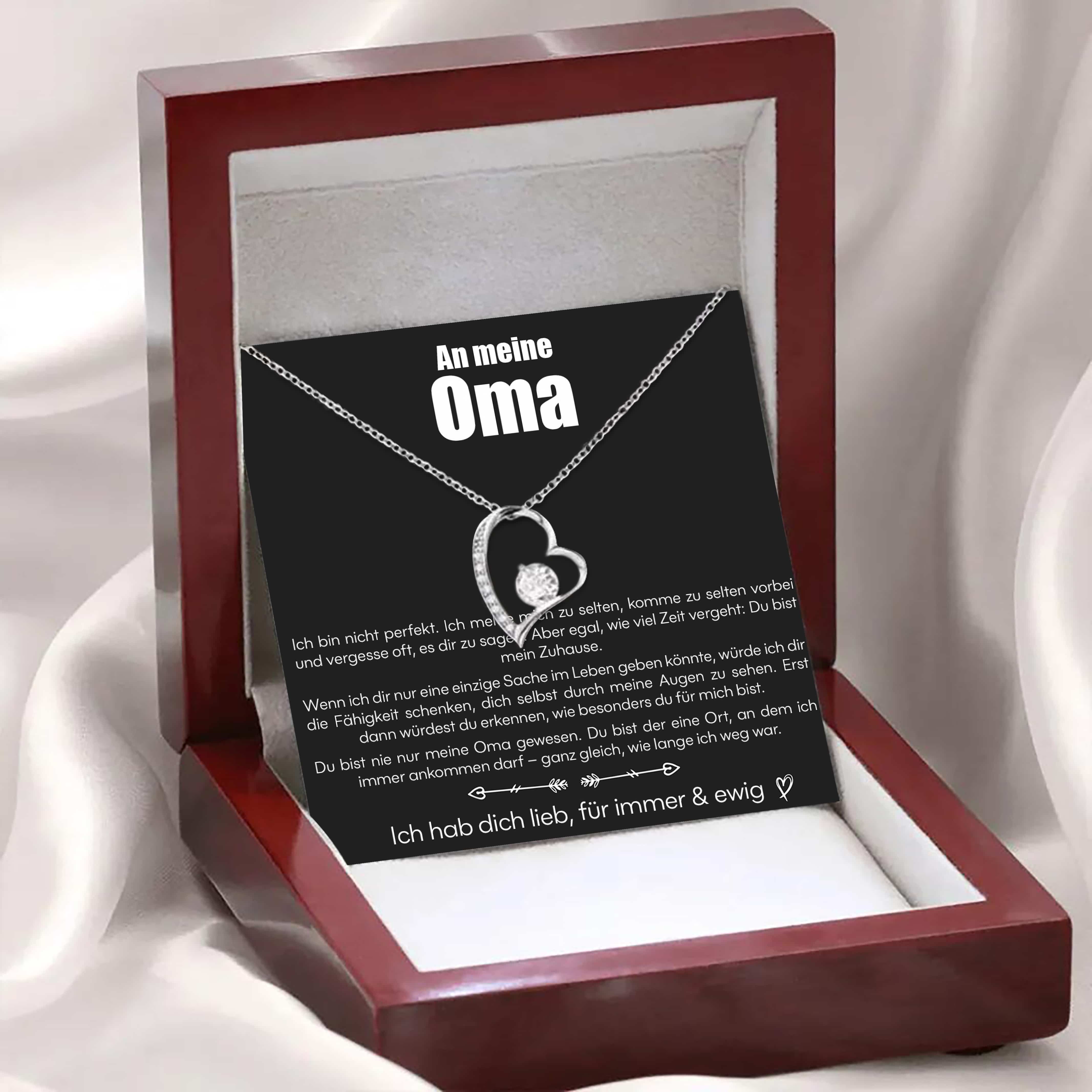 An meine Oma - 14k Weißgold Ausführung Halskette
