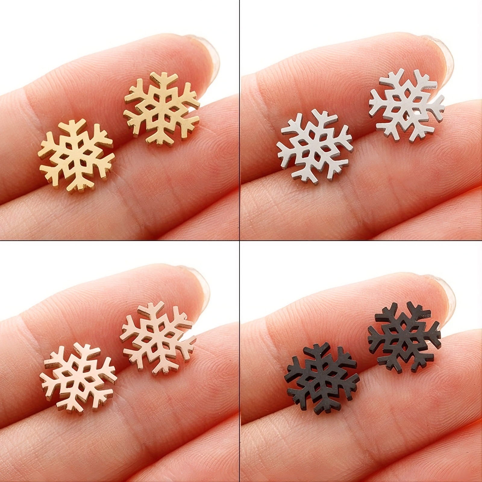 Schneeflocken Ohrstecker