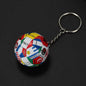 Fußball Schlüsselanhänger mit Länderflaggen – Mini Fußball Anhänger mit Schlüsselring