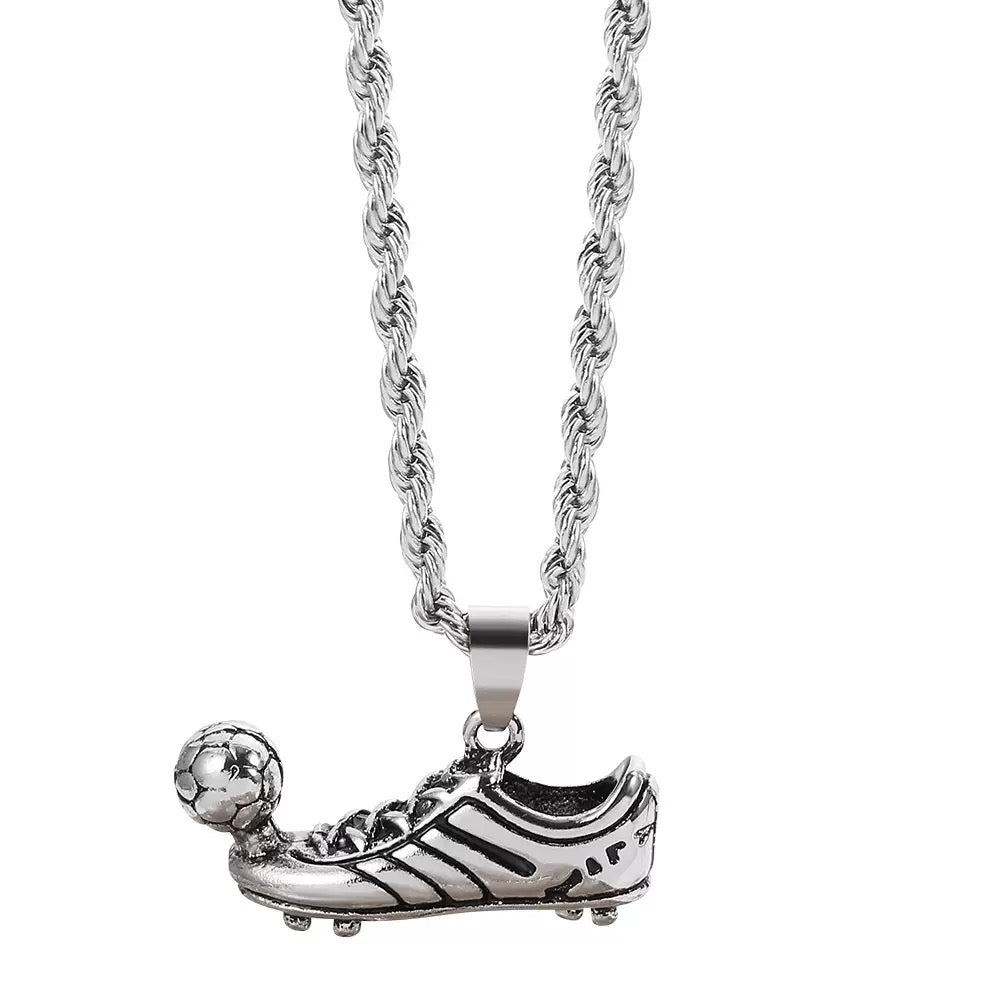 Fußball Kette mit Schuh & Ball Anhänger