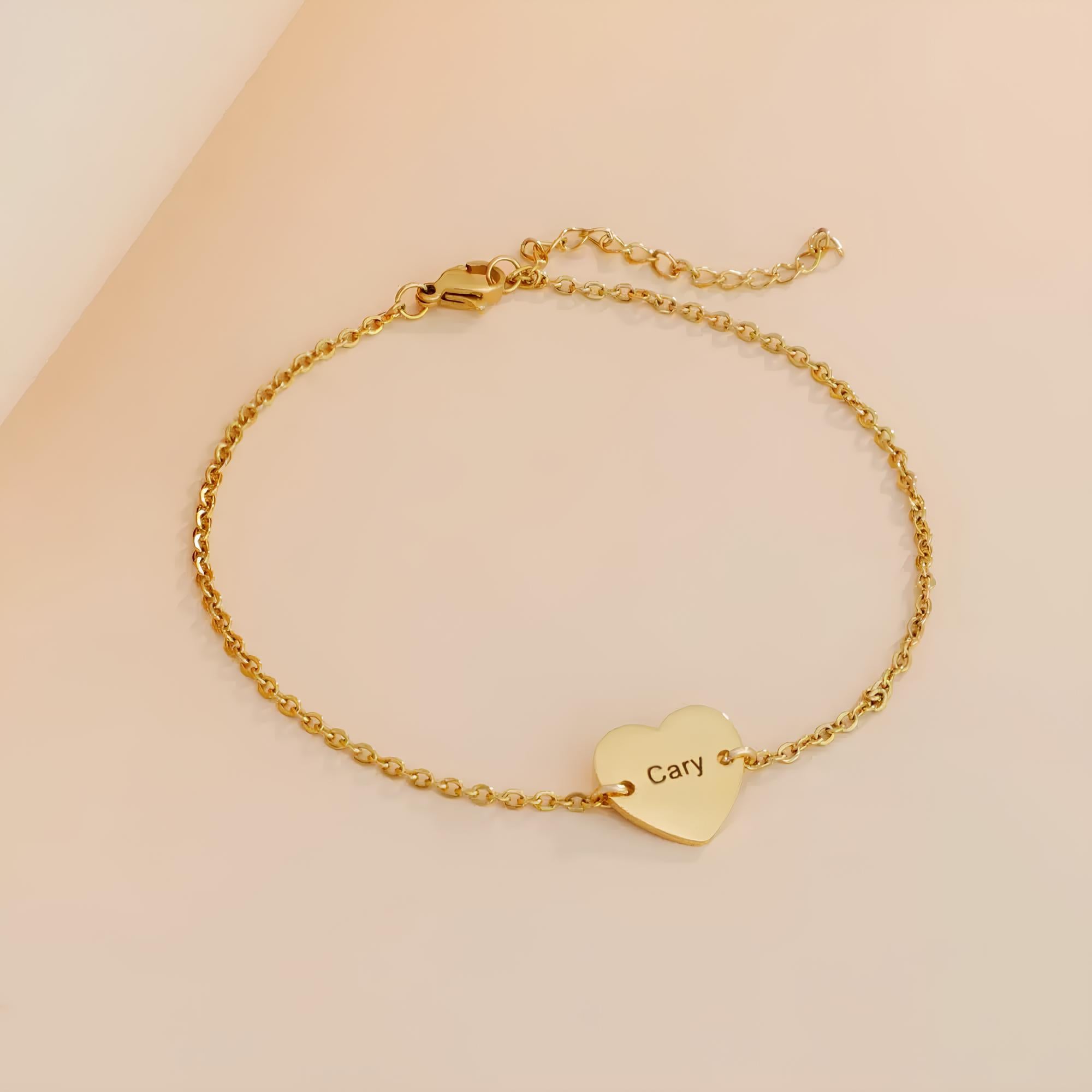 Herz-Fußkette mit Namen