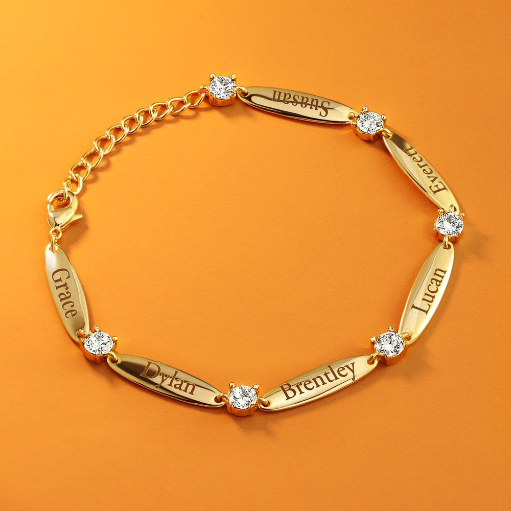 Personalisiertes Namen Armband mit Gravur