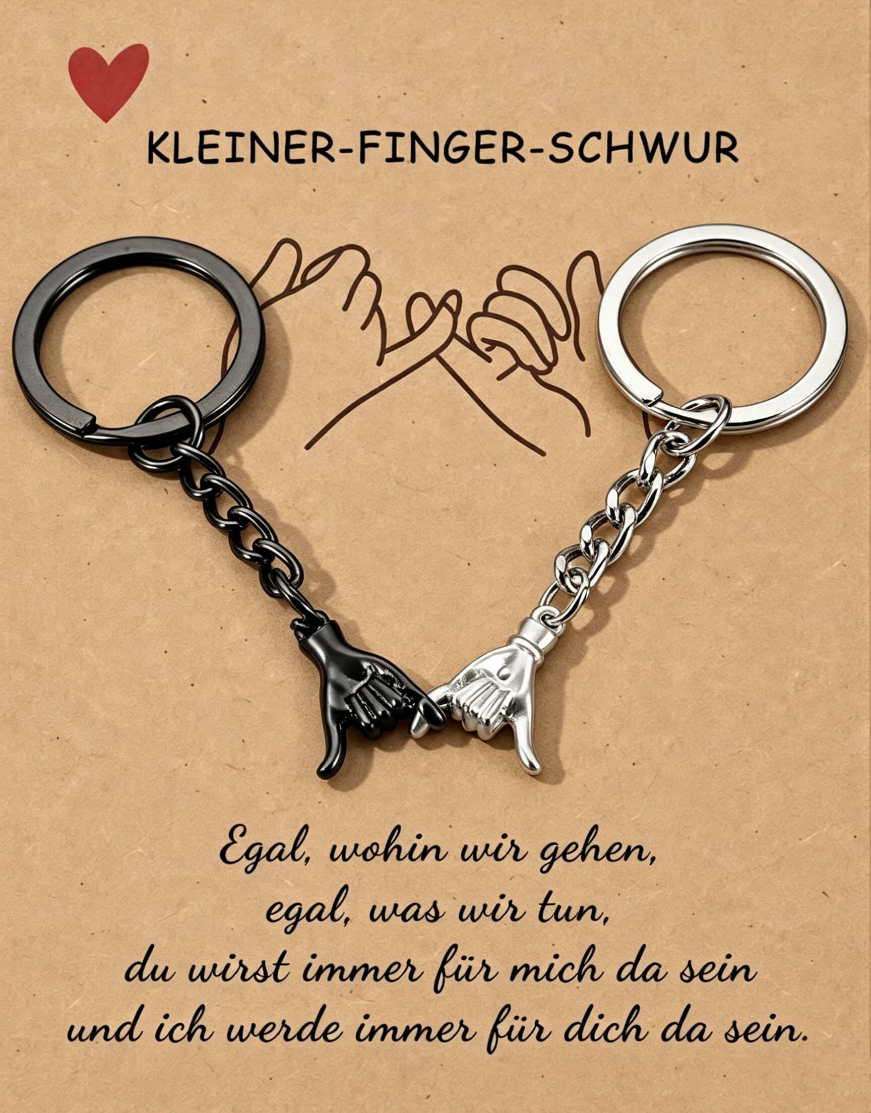 Kleiner-Finger-Schwur Schlüsselanhänger Set
