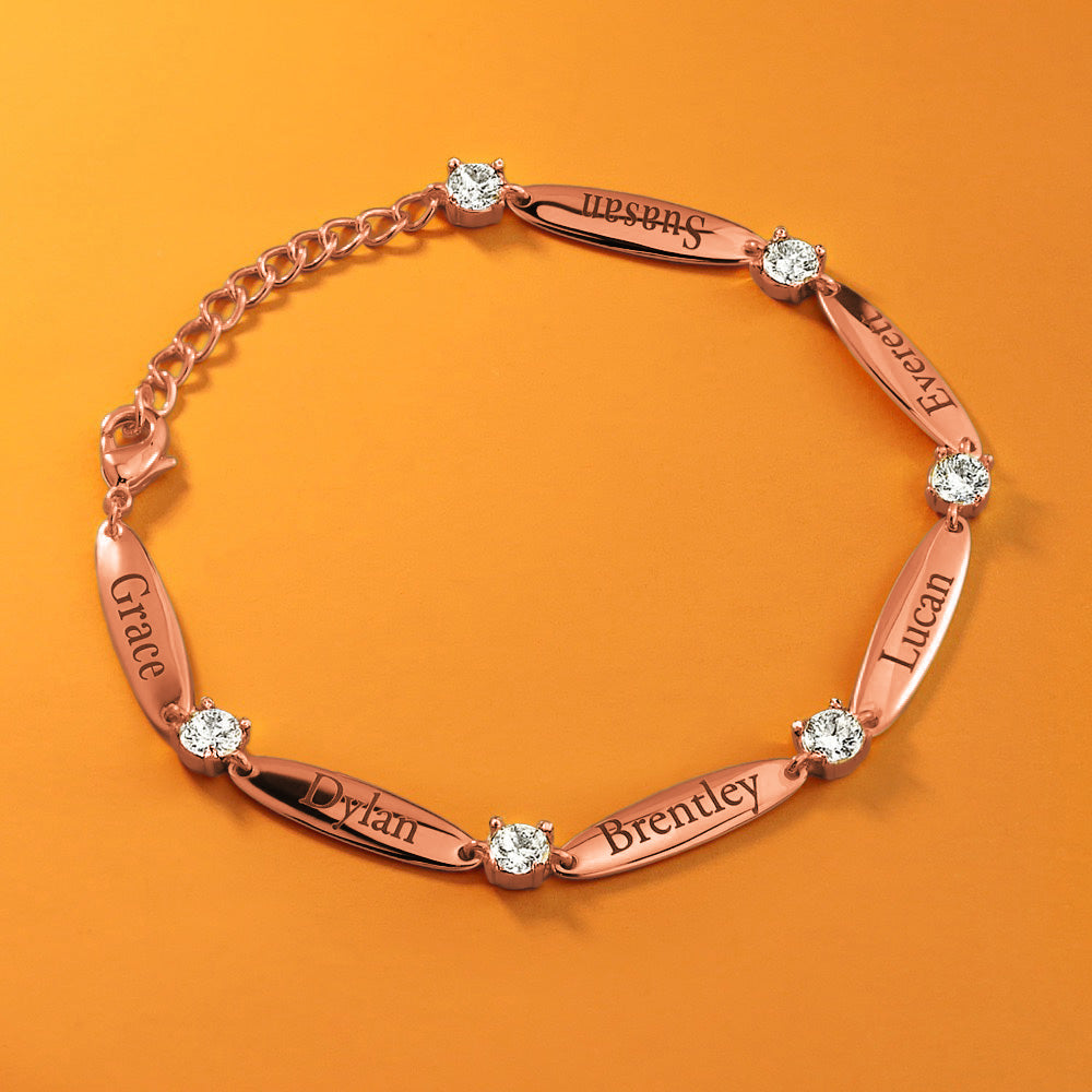 Personalisiertes Namen Armband mit Gravur