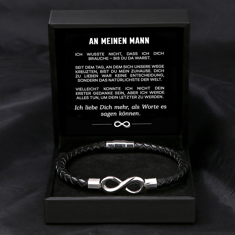 "An meinen Mann" - Bis du da warst - Unendlichkeits-Armband