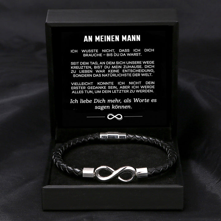 "An meinen Mann" - Bis du da warst - Unendlichkeits-Armband