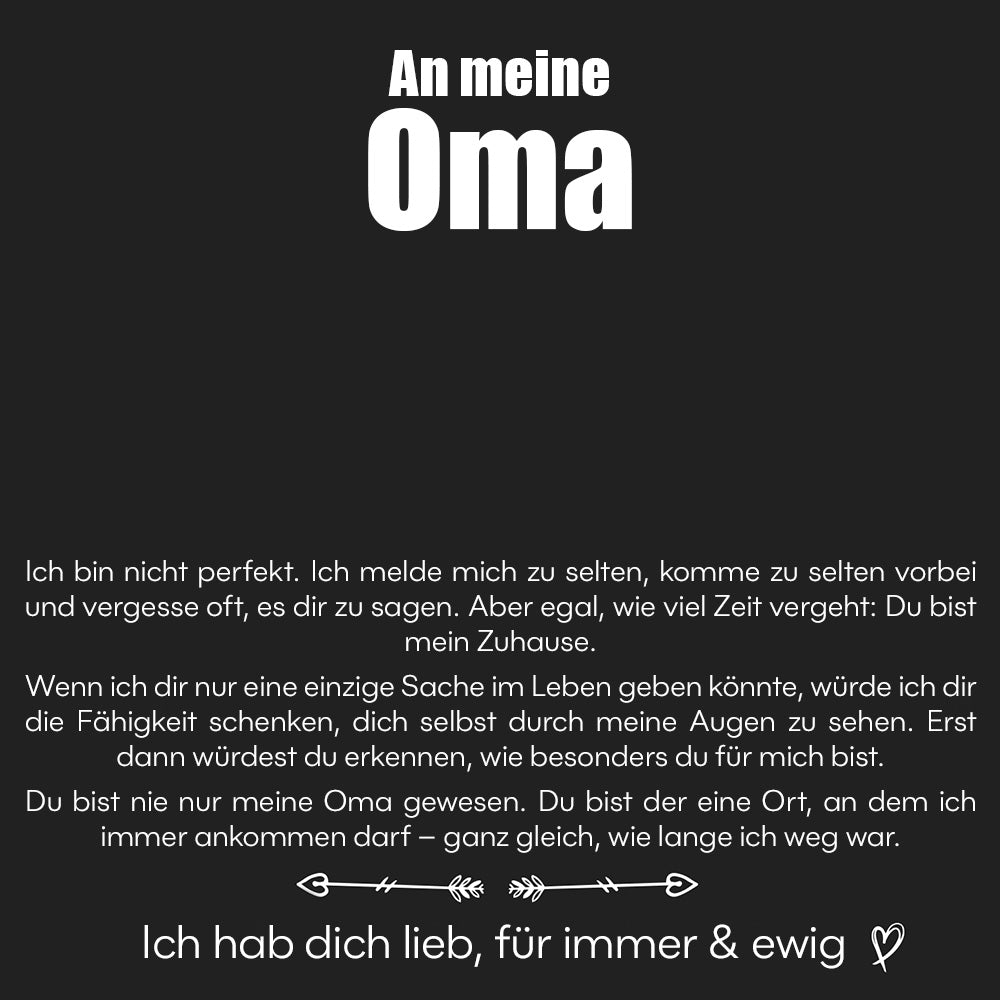 An meine Oma - Ewige Rosenbox mit versteckter Halskette