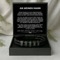 An meinen Mann - Lederarmband mit gravierten Beads