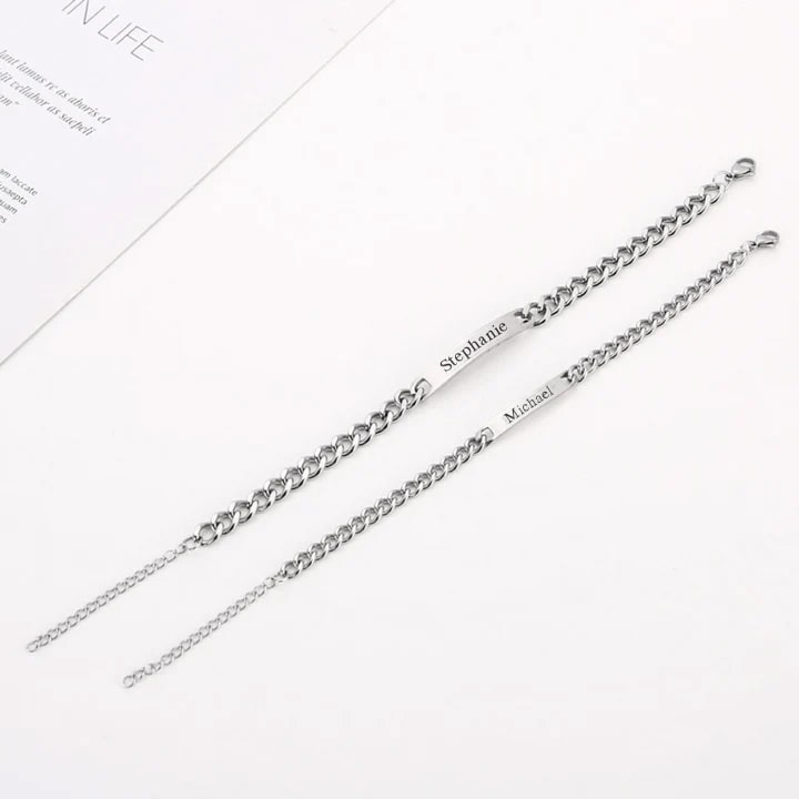 Ewige Rosenbox mit Gravur Armband Set für Paare