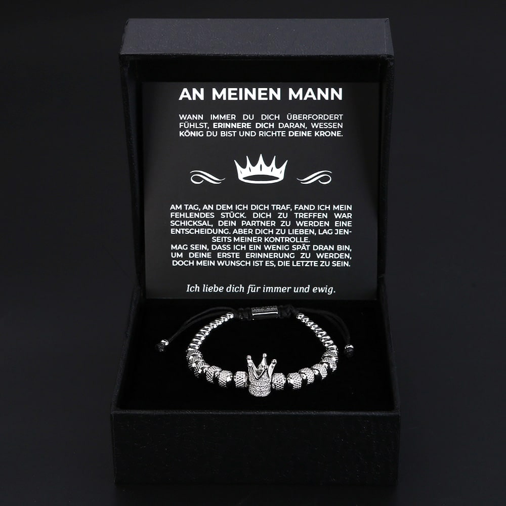 An meinen Mann - "Richte Deine Krone" Armband Geschenk Set