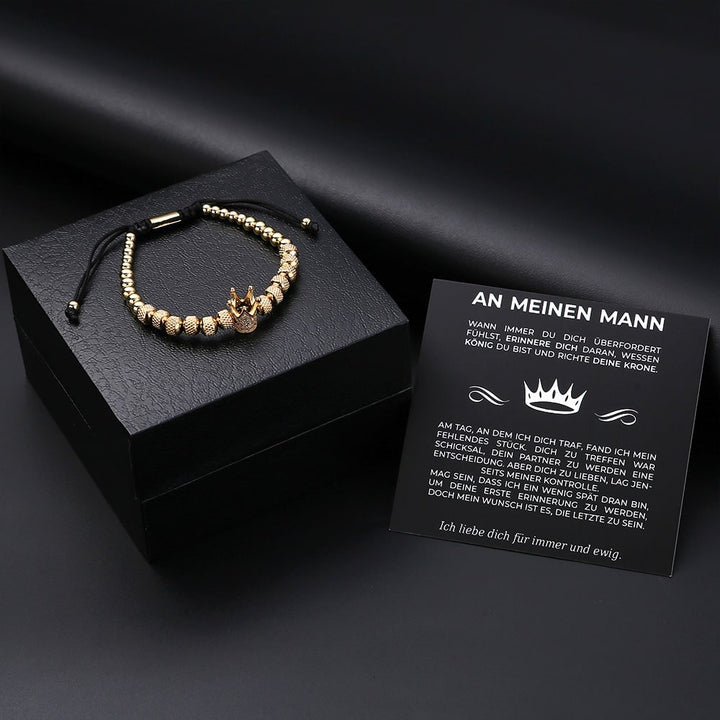 An meinen Mann - "Richte Deine Krone" Armband Geschenk Set