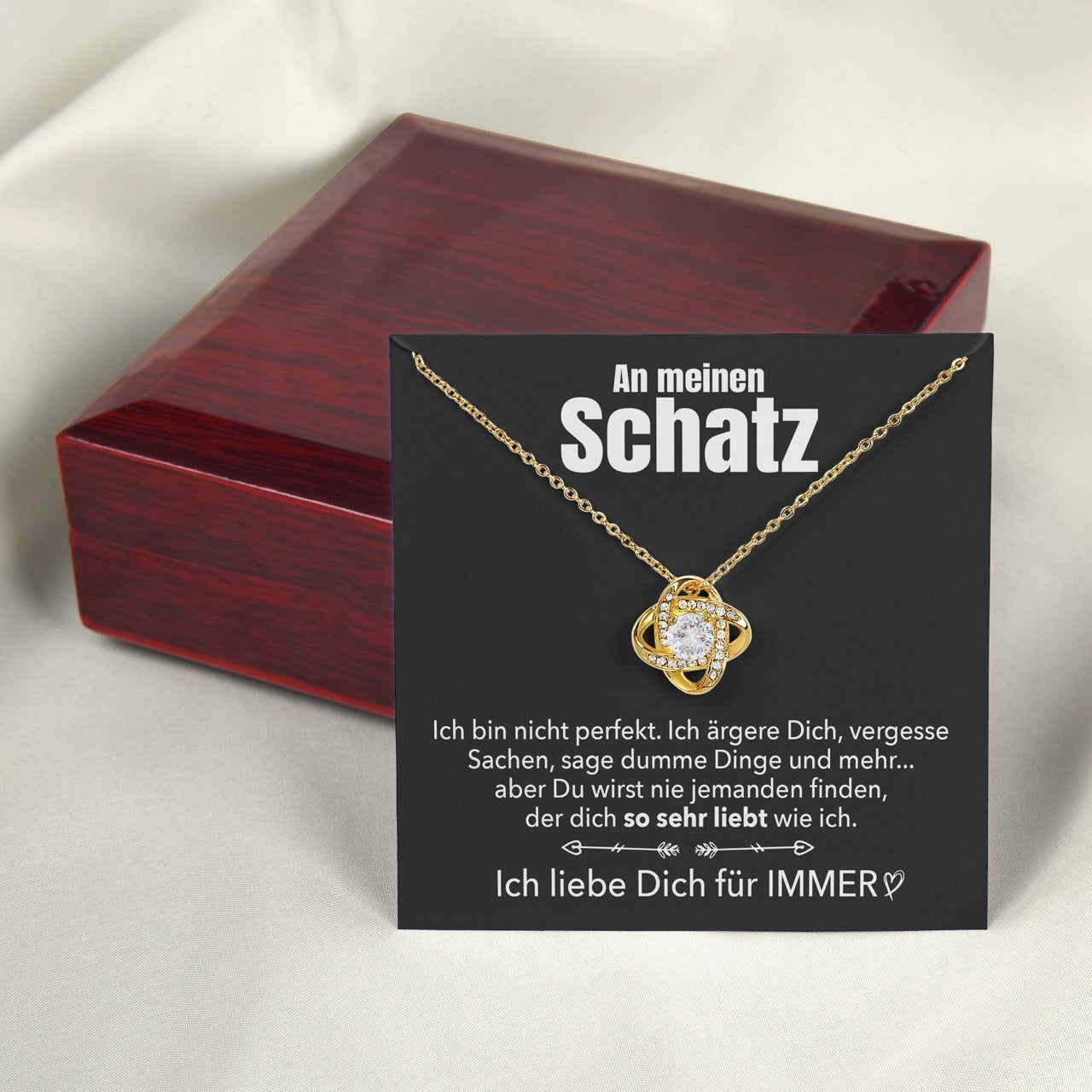 S925 Sterling Silber Halskette - An meinen Schatz - Perfekt (Silver)