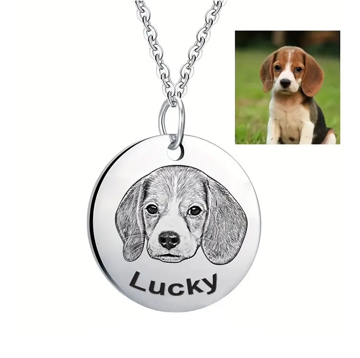 Personalisierte Haustier Gesicht Halskette