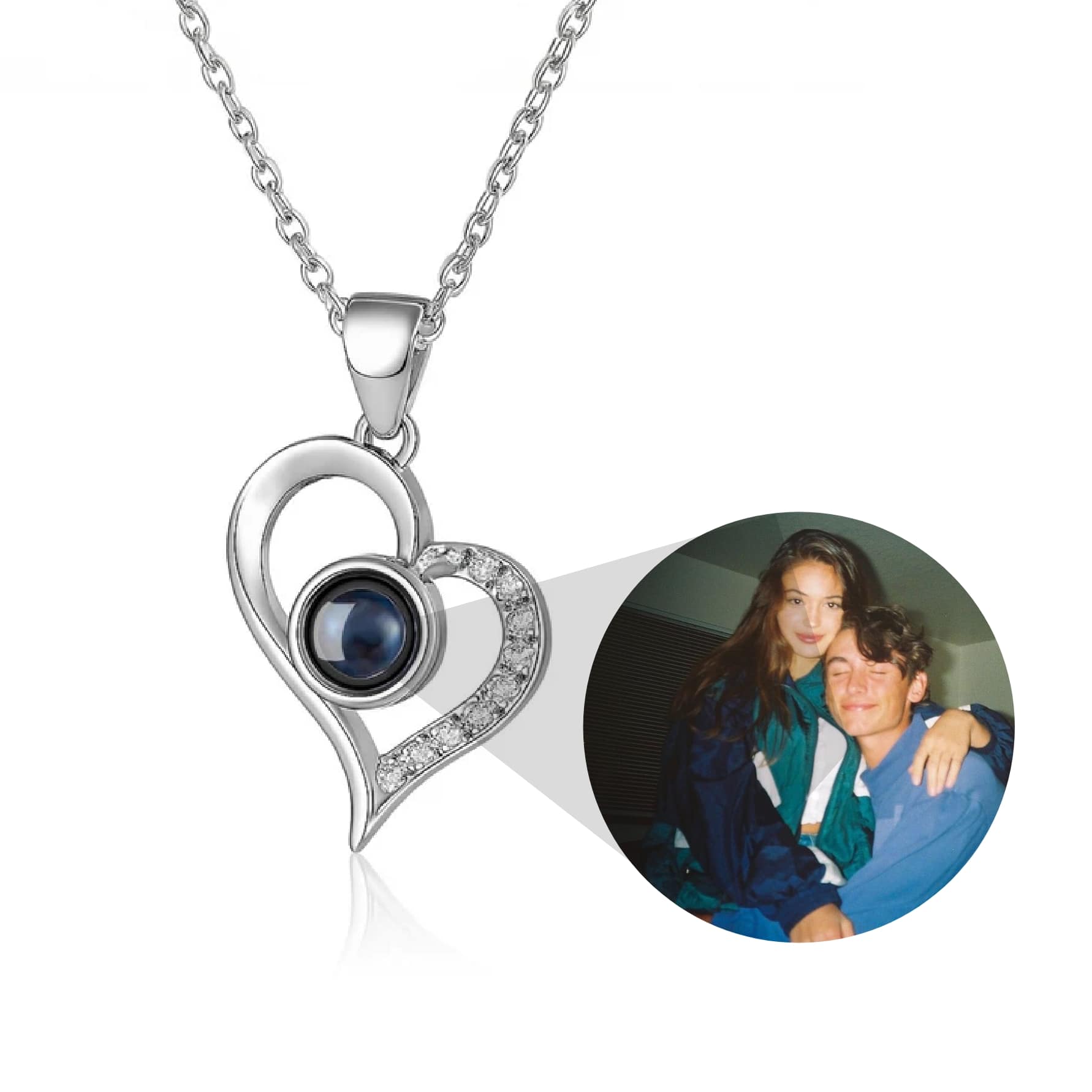 Personalisierte Herz Halskette mit Foto