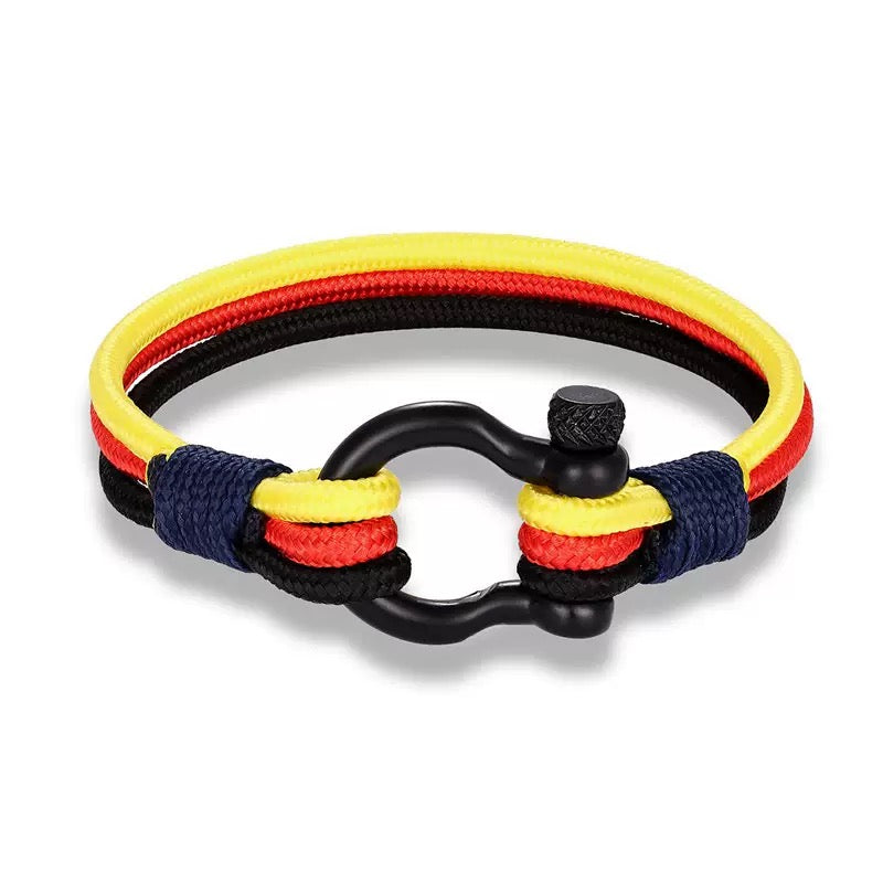 Geflochtenes Länder-Armband mit Flaggenfarben
