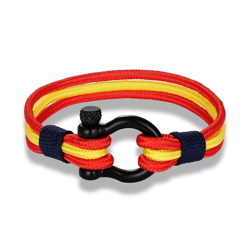 Geflochtenes Länder-Armband mit Flaggenfarben