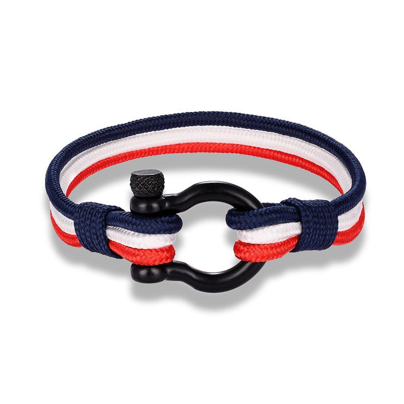 Geflochtenes Länder-Armband mit Flaggenfarben