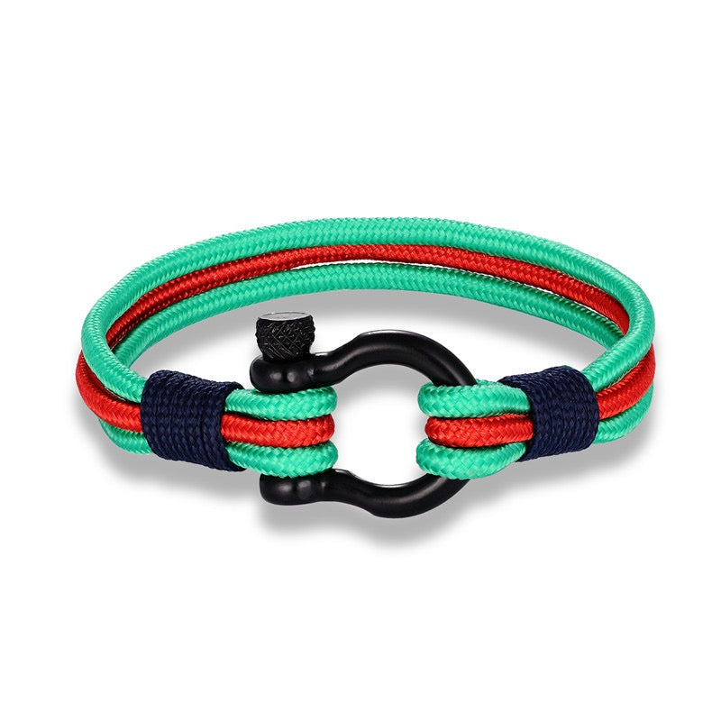 Geflochtenes Länder-Armband mit Flaggenfarben