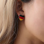 Deutschland Herz Ohrringe – Ohrstecker & Hängeohrringe in Schwarz-Rot-Gold