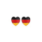 Deutschland Herz Ohrringe – Ohrstecker & Hängeohrringe in Schwarz-Rot-Gold