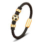 Fußball Lederarmband mit Ball-Perle