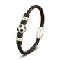 Fußball Lederarmband mit Ball-Perle