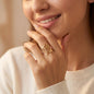 Personalisierter Geburtsblumen-Ring mit Name