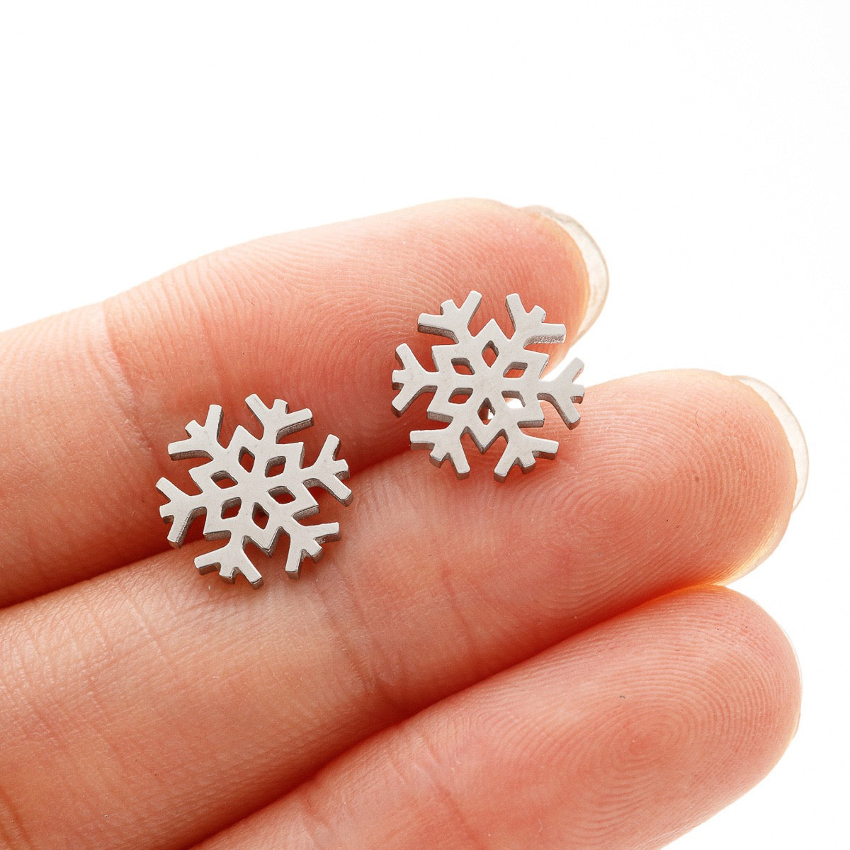 Schneeflocken Ohrstecker