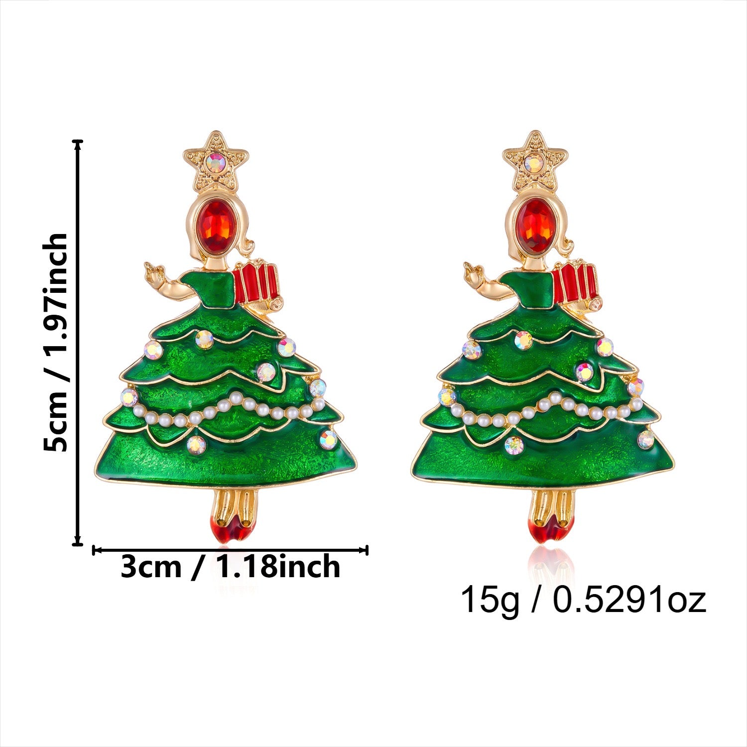 Weihnachts Ohrringe Baum