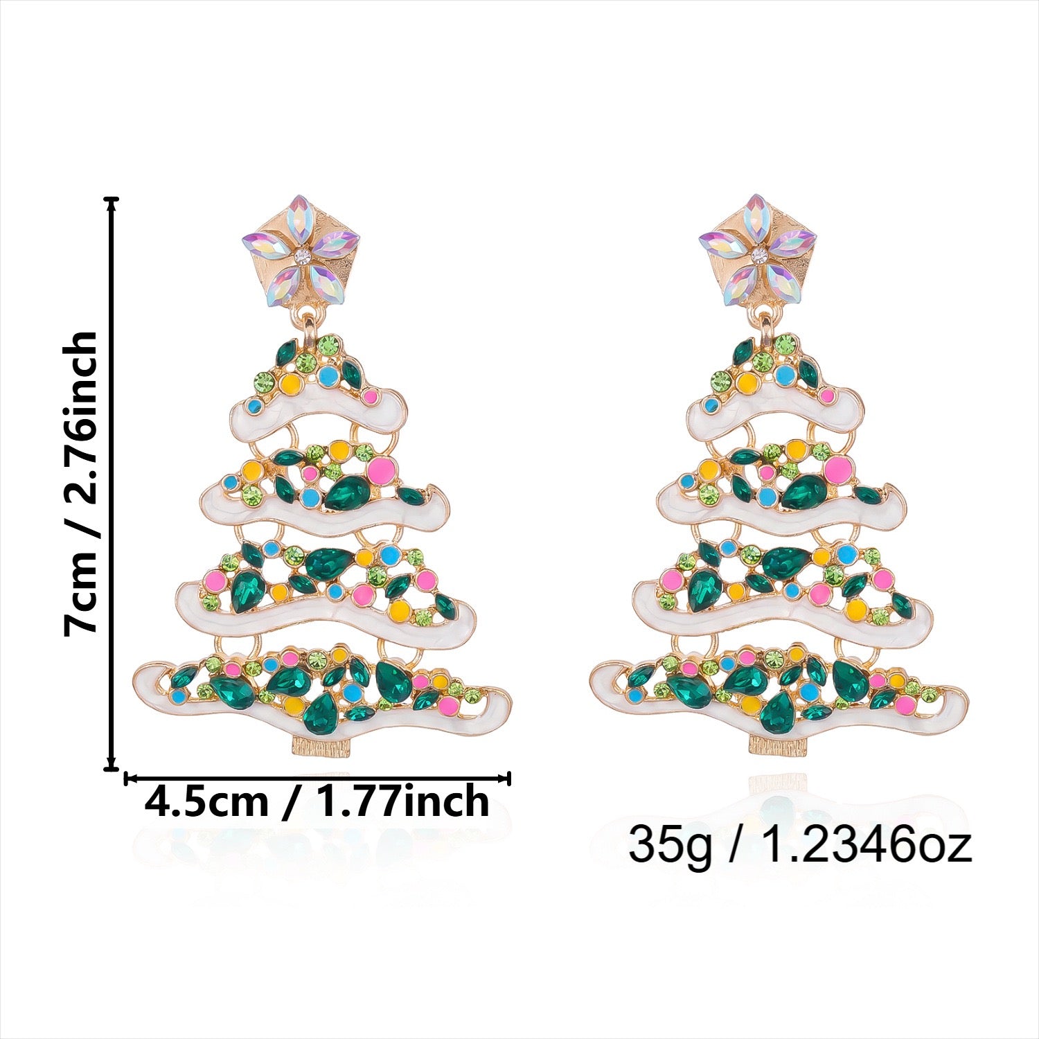 Weihnachts Ohrringe Baum