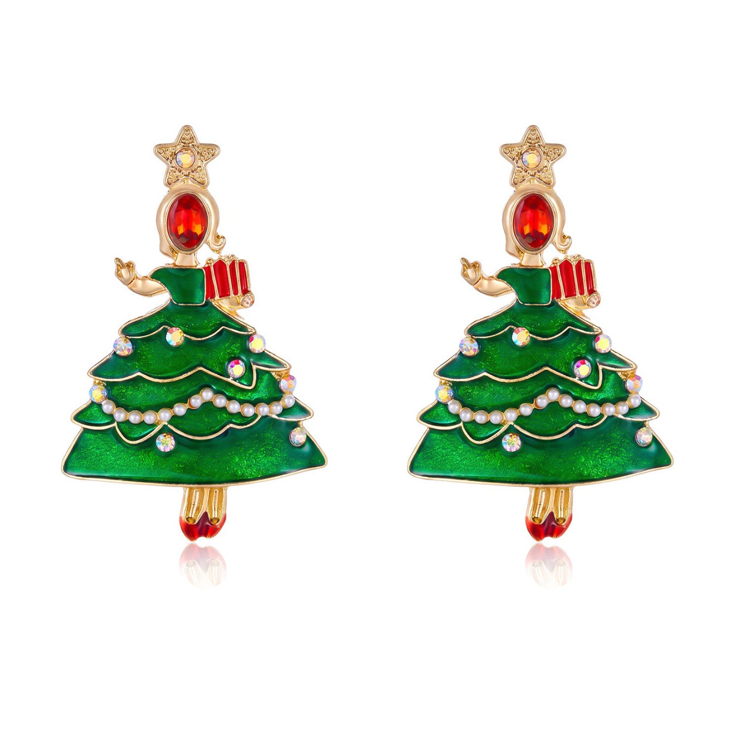 Weihnachts Ohrringe Baum