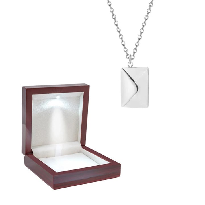 Liebesbrief Halskette mit personalisierter Nachricht oder Bild