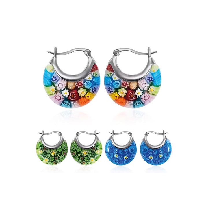Murano-Stil Huggie-Ohrringe
