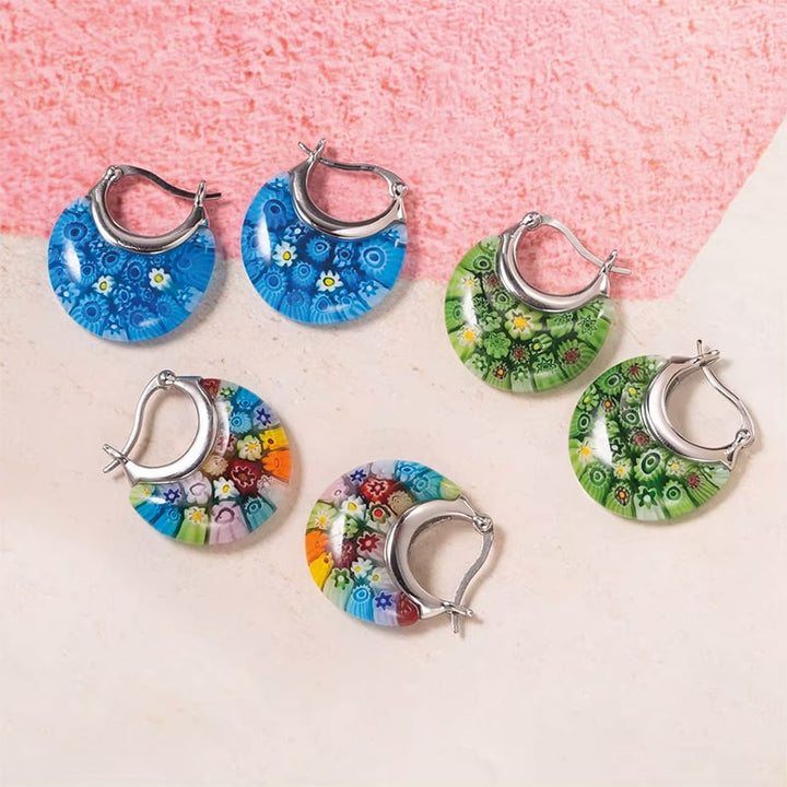 Murano-Stil Huggie-Ohrringe