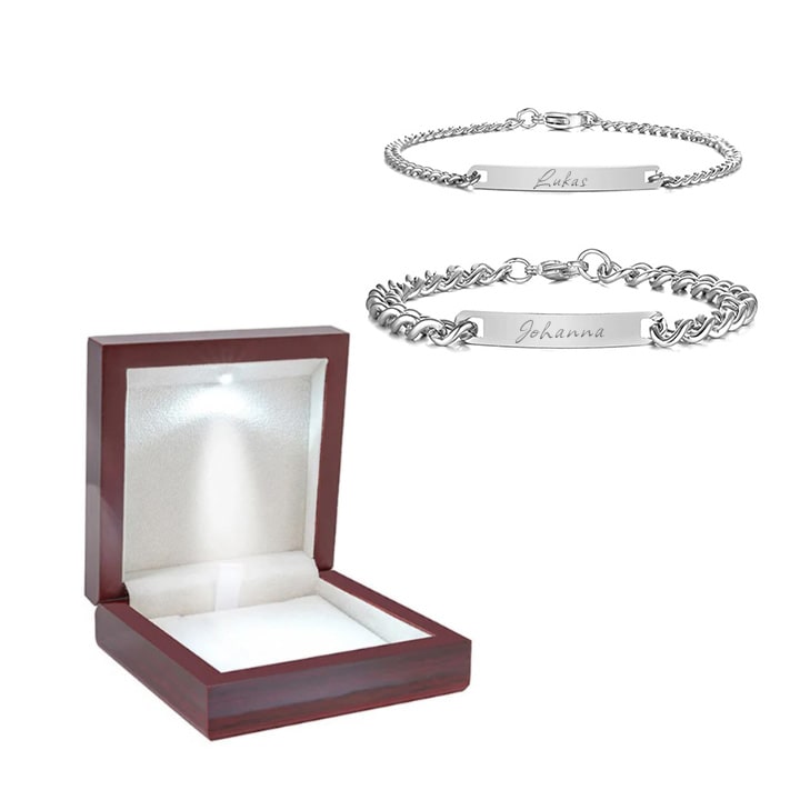 Partnerarmbänder mit Gravur