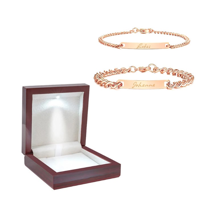 Partnerarmbänder mit Gravur