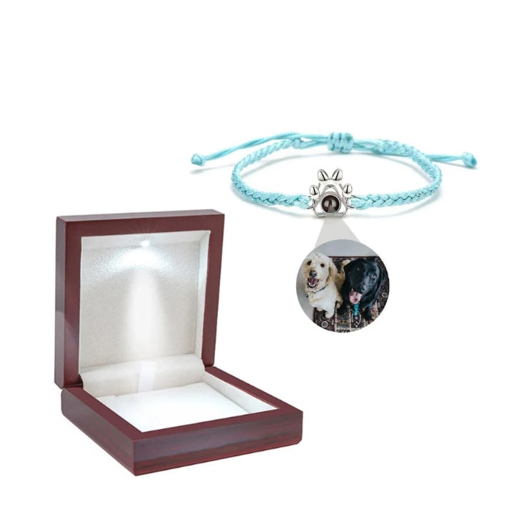 Personalisiertes Pfoten Armband mit Foto