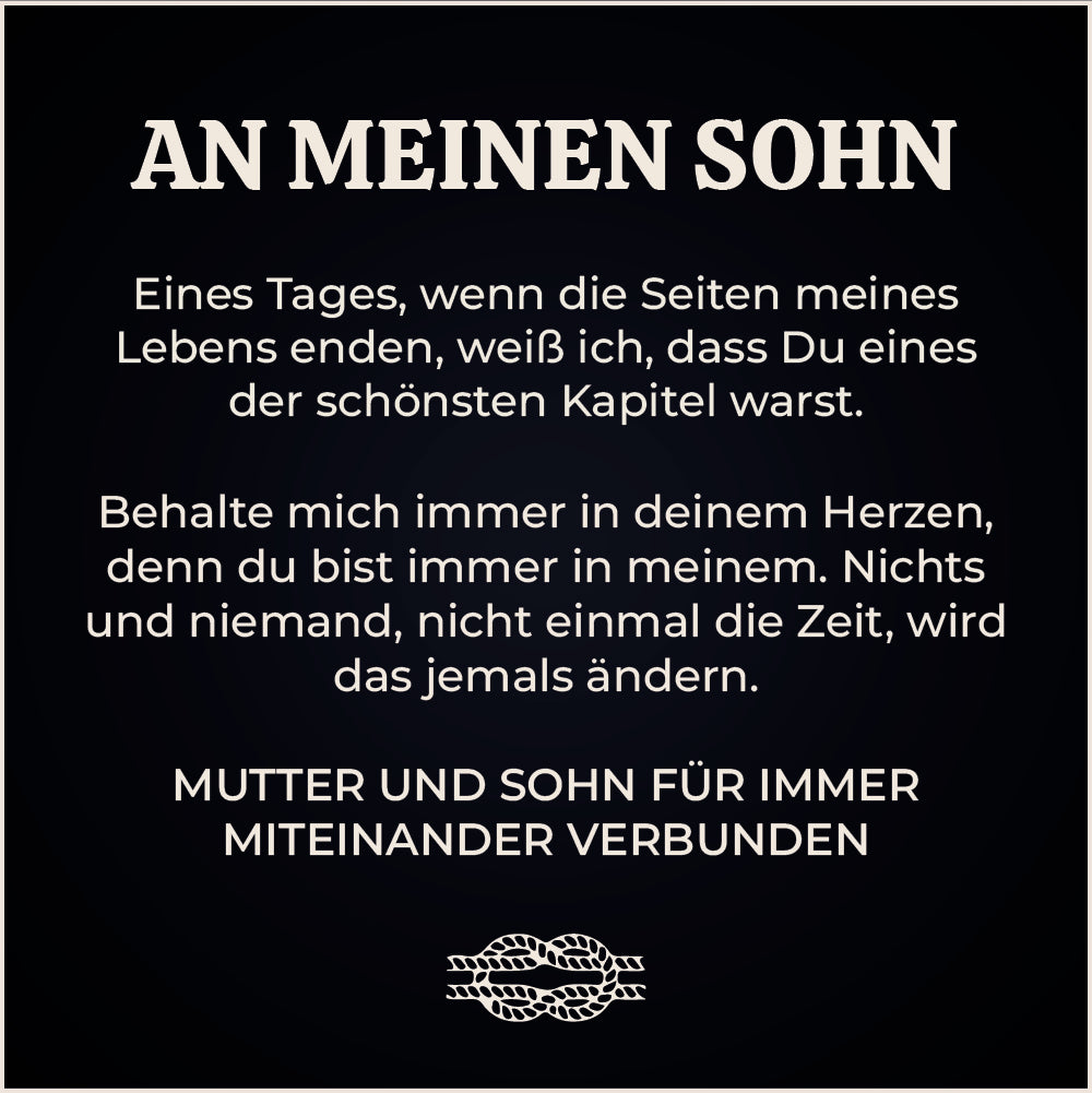 An Meinen Sohn - Herren Unendlichkeit Lederarmband mit Geschenkbox
