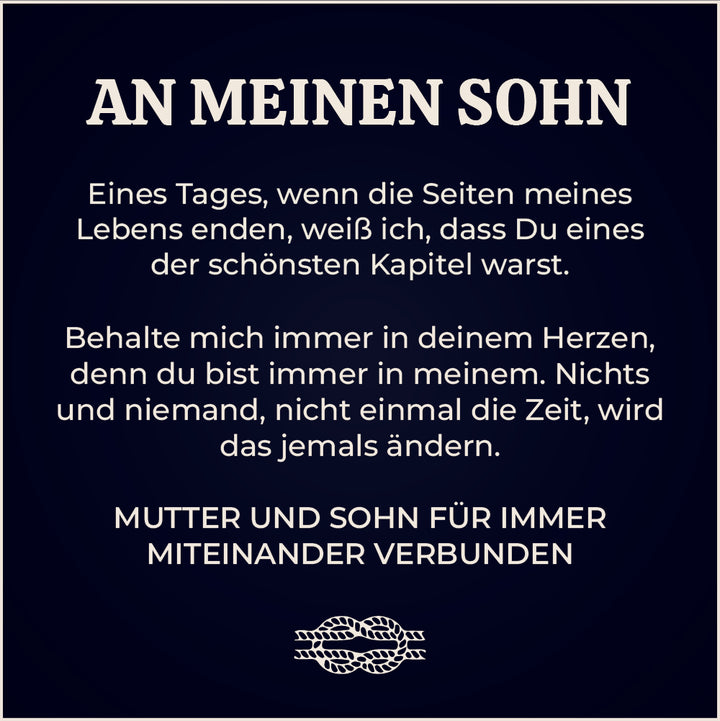 An Meinen Sohn - Herren Unendlichkeit Lederarmband mit Geschenkbox