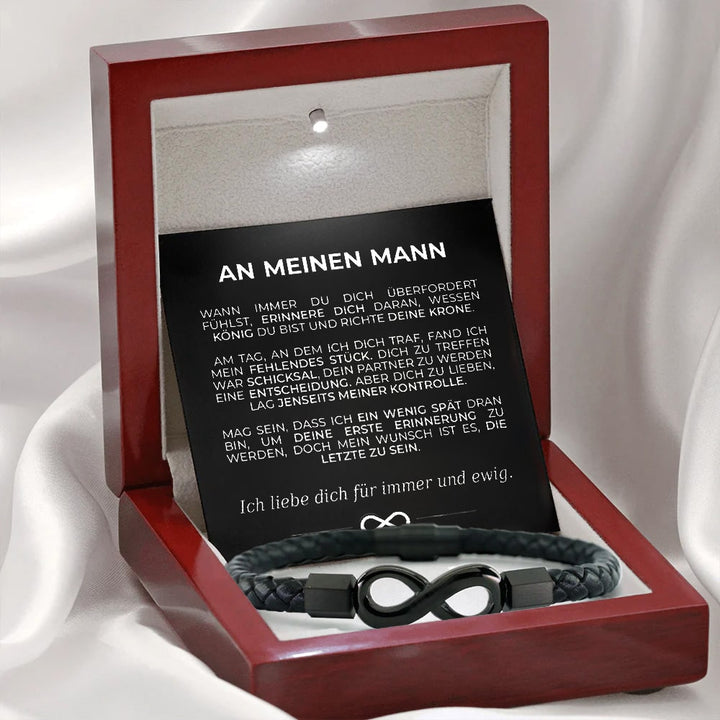 "An meinen Mann" - Unendlichkeits-Armband