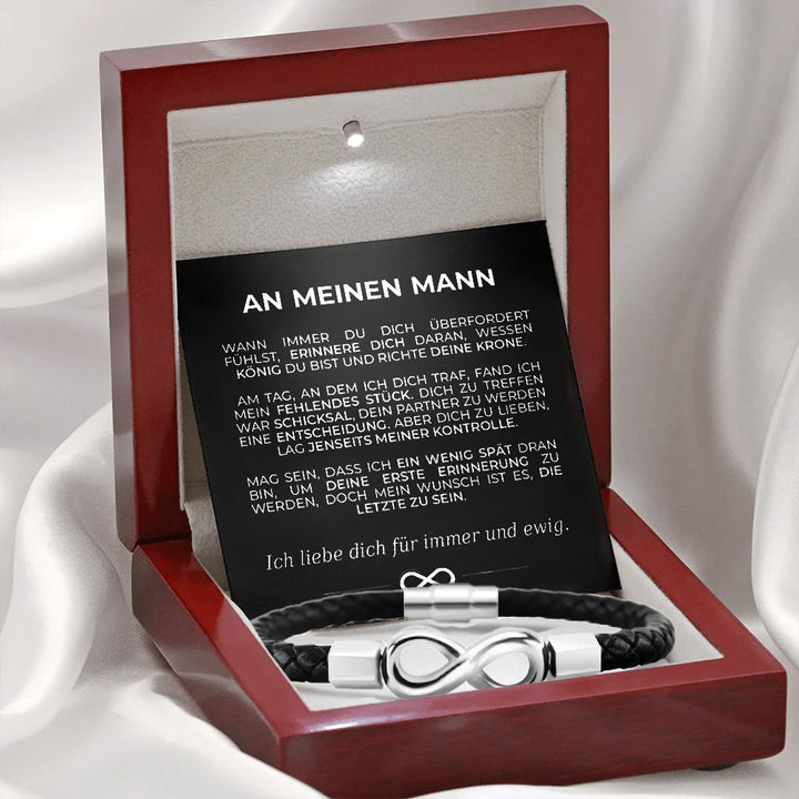 "An meinen Mann" - Unendlichkeits-Armband